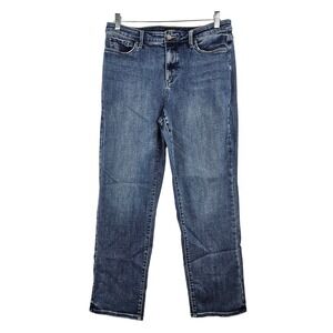 NYDJ Women's Straight‎ Leg Jeans Medium Wash Lift Tuck Technology Blue Size 12